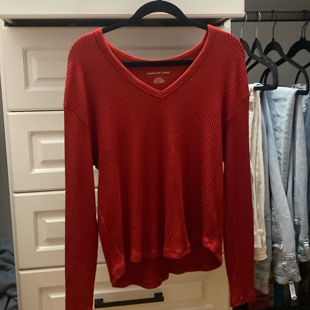Red AE long sleeve top